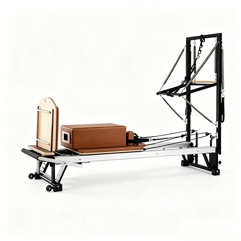 MJD-W47 Merrithew Pilates-Reformer aus Aluminium mit verstellbaren Halbturmfedern