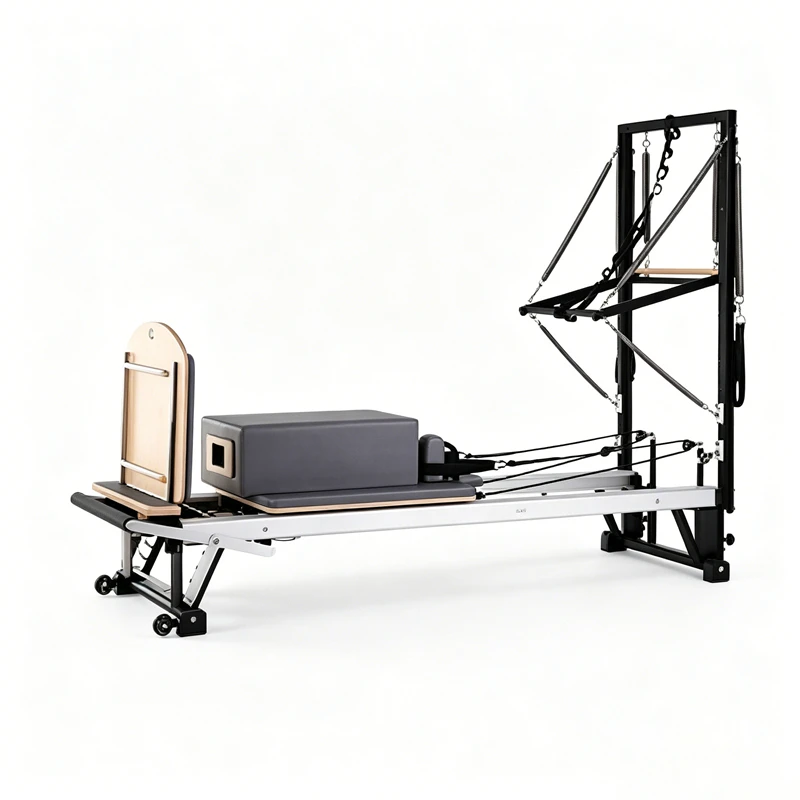 MJD-W47 Merrithew Pilates-Reformer aus Aluminium mit verstellbaren Halbturmfedern