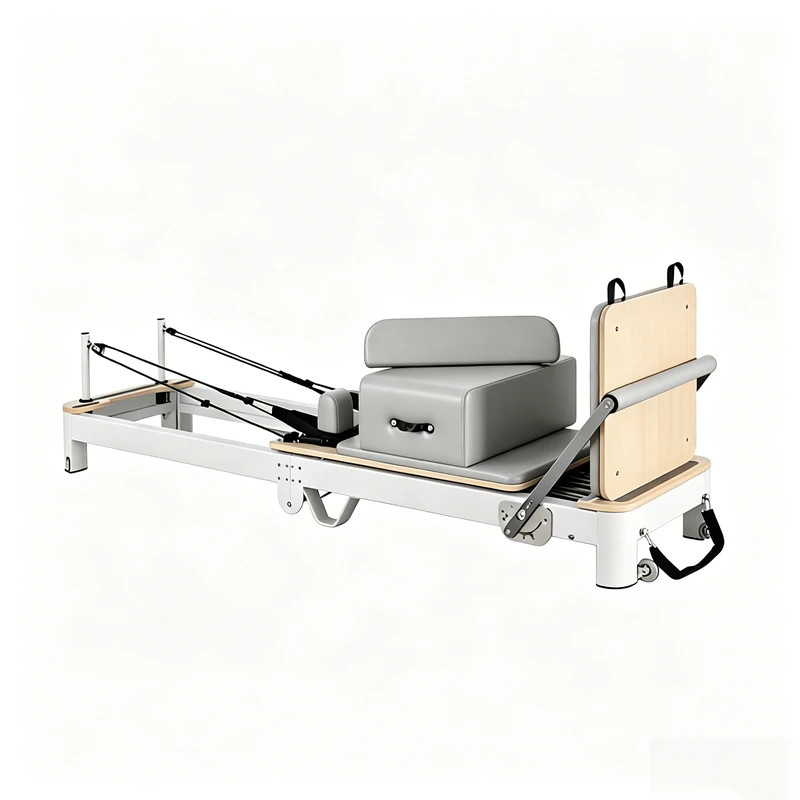 MJD-W40 Premium-Pilates-Reformer aus Aluminium, faltbar mit St&uuml;tzbeinen aus Legierung