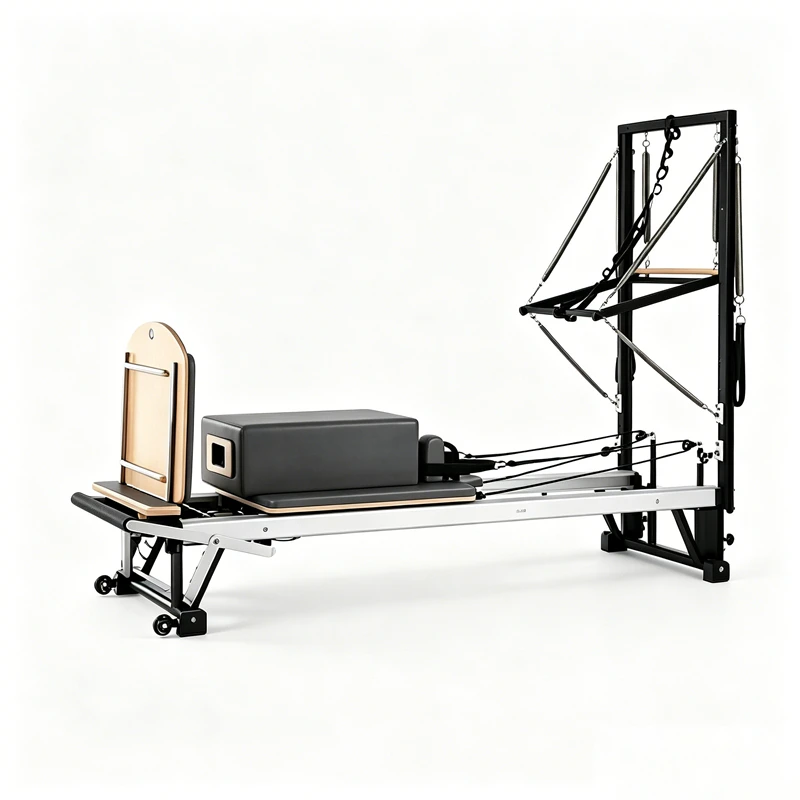 MJD-W47 Merrithew Pilates-Reformer aus Aluminium mit verstellbaren Halbturmfedern