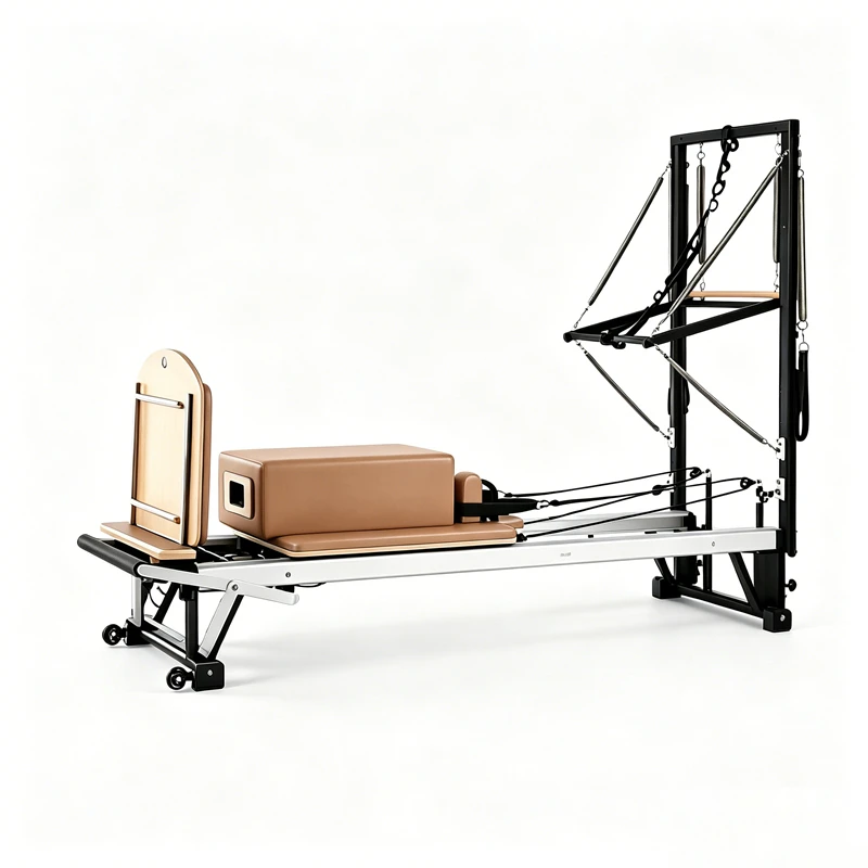 MJD-W47 Merrithew Pilates-Reformer aus Aluminium mit verstellbaren Halbturmfedern