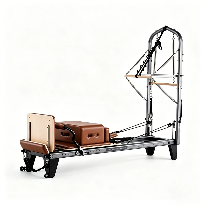 MJD-W45 Pilates-Reformer aus Aluminium mit Halbturm und Vollbahn