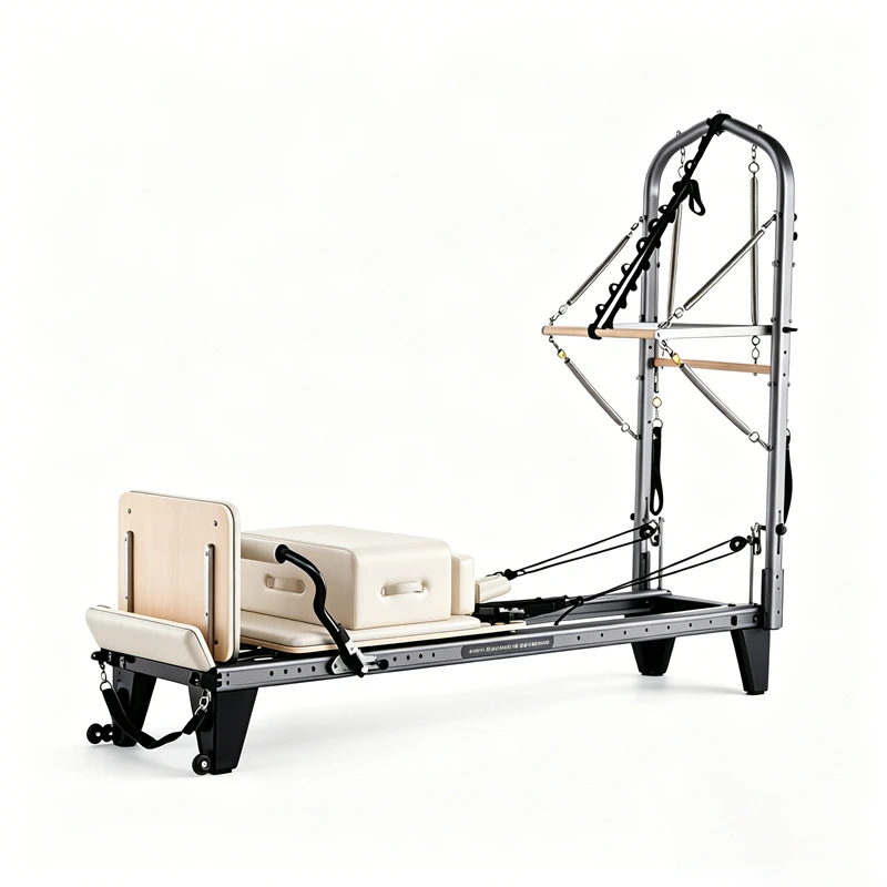 MJD-W45 Pilates-Reformer aus Aluminium mit Halbturm und Vollbahn