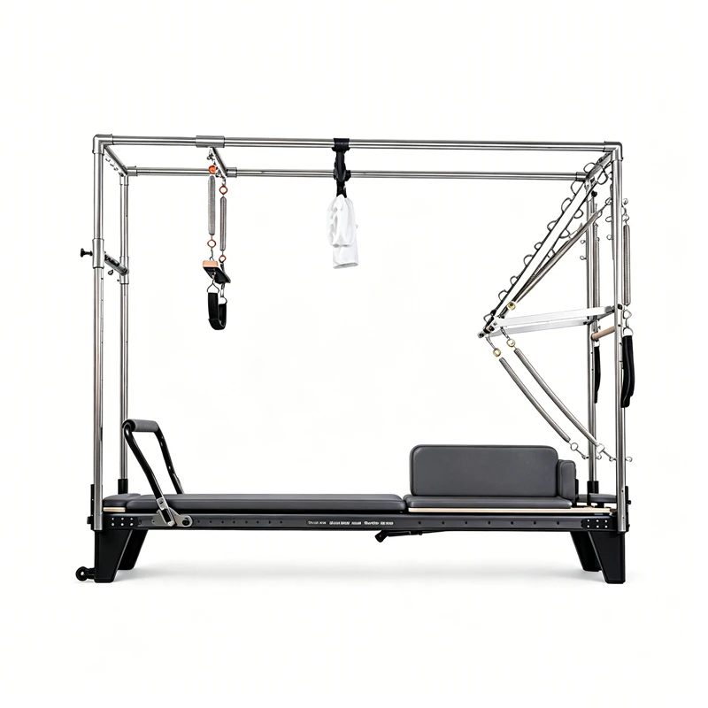 MJD-W54 Vollbahn-Aluminium-3-in-1-Pilates-Schwarz-Reformer-Ger&auml;t
