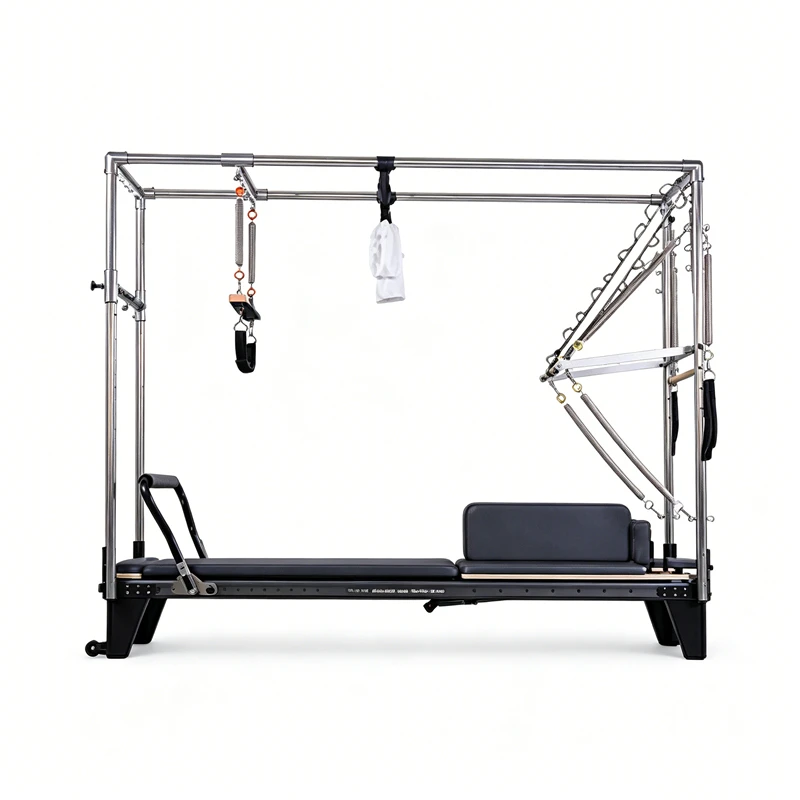 MJD-W54 Vollbahn-Aluminium-3-in-1-Pilates-Schwarz-Reformer-Ger&auml;t