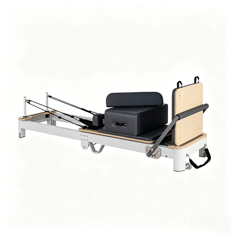 MJD-W40 Premium-Pilates-Reformer aus Aluminium, faltbar mit St&uuml;tzbeinen aus Legierung