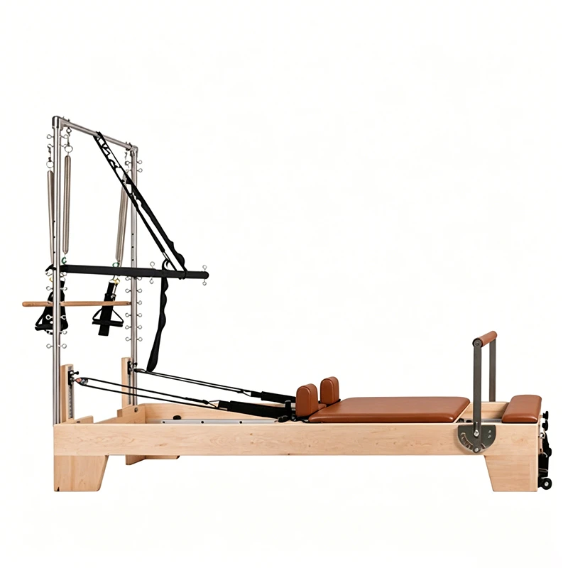 MJD-W23A Studio-Pilates-Reformer aus Ahornholz mit Halbturm