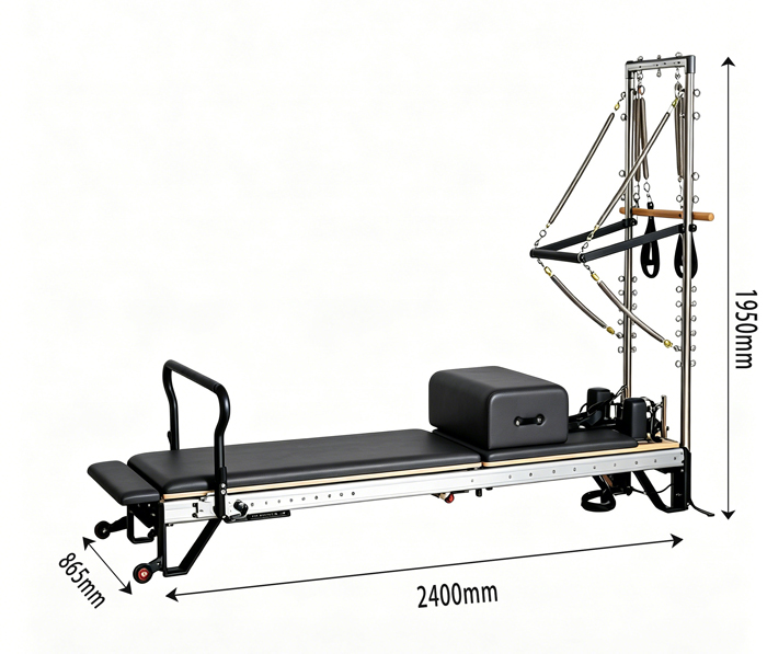 MJD-W35 Studio Aluminium Pilates Reformer mit Halbturm