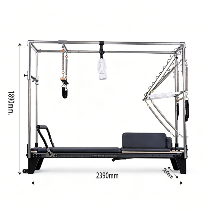 MJD-W54 Full Track Aluminium 3-in-1 Pilates Black Reformer-Gerät