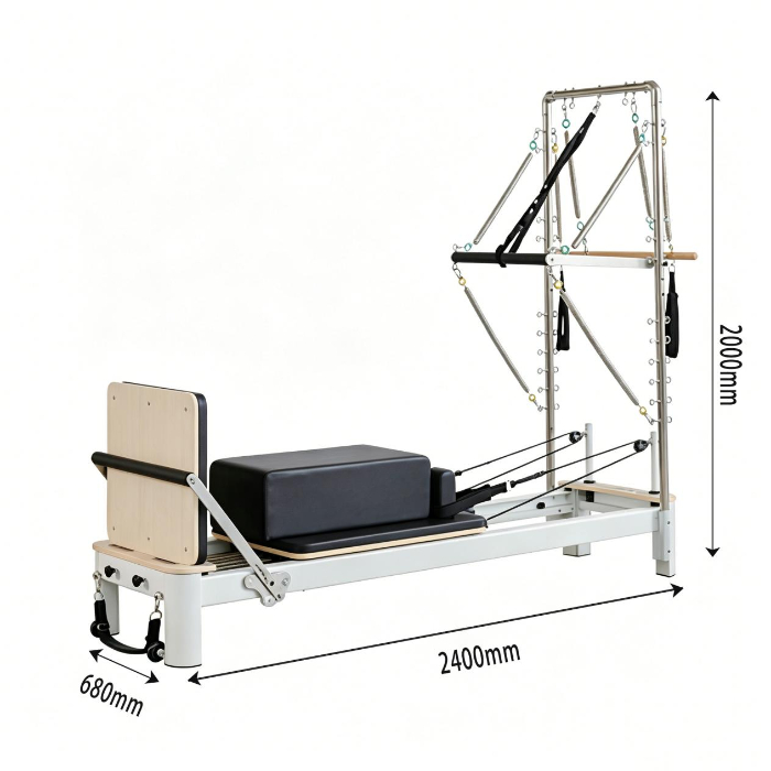 MJD-W41 Pilates-Reformer aus Aluminium mit Halbturm