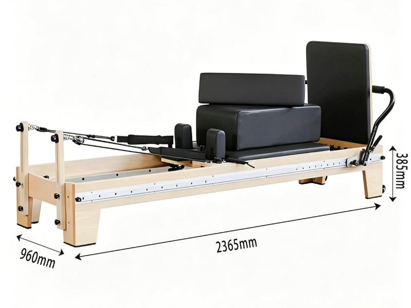MJD-W46A Verstellbarer Pilates-Reformer aus Ahornholz mit vollständiger Schiene